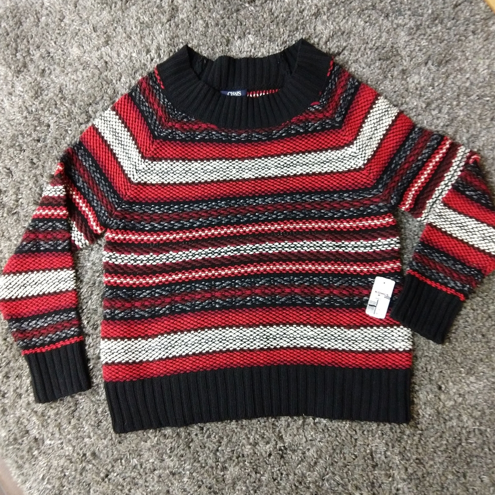 NWT Chaps Textured jacquard sweater sz XL